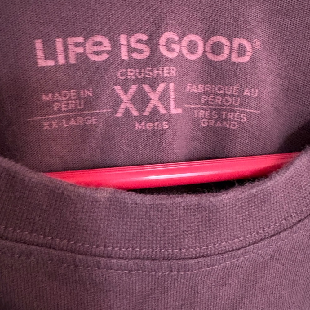 Life Is Good Men XXL Happy Trails crusher tee brown outdoors hiking gorpcore - Picture 3 of 4